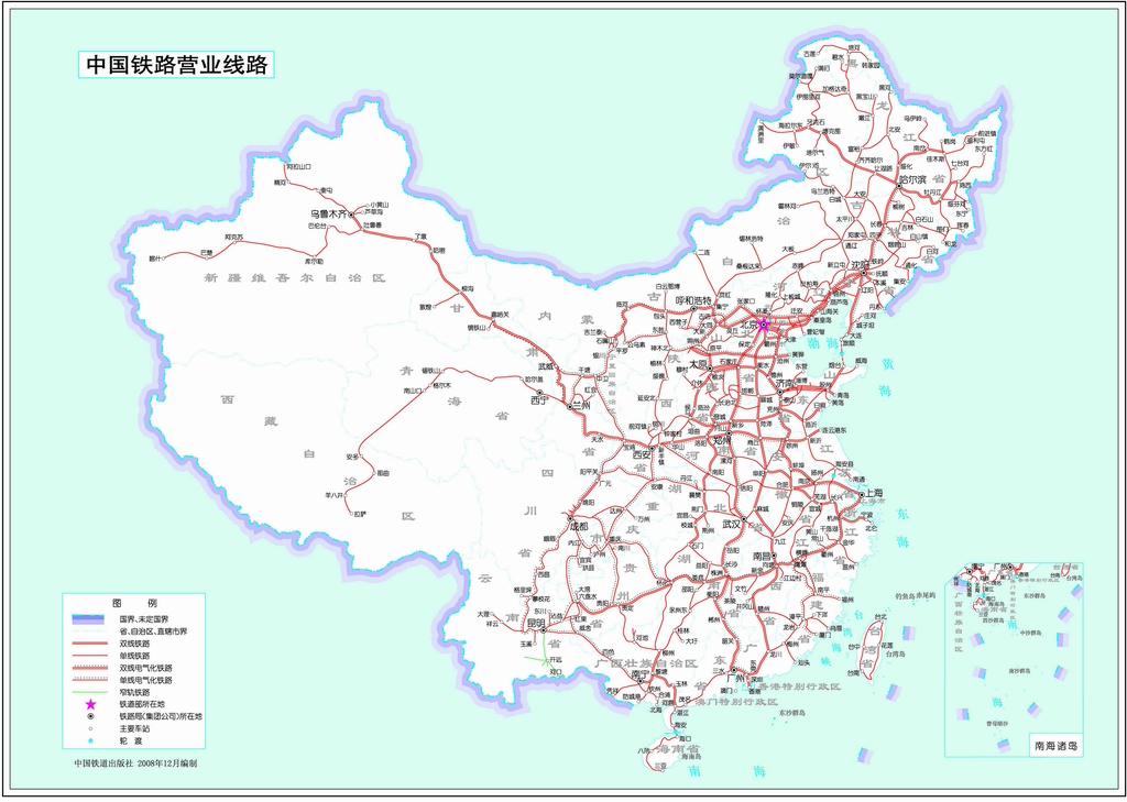 中国高铁线路图2020官方版10