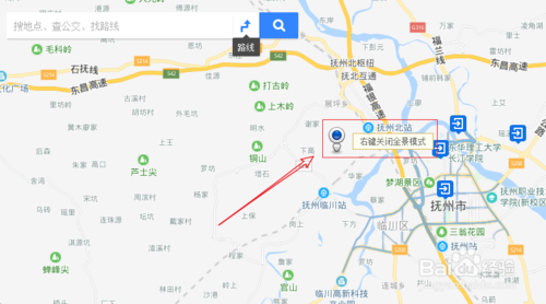 4,这样,我们就进入了实景模式可以看街景了