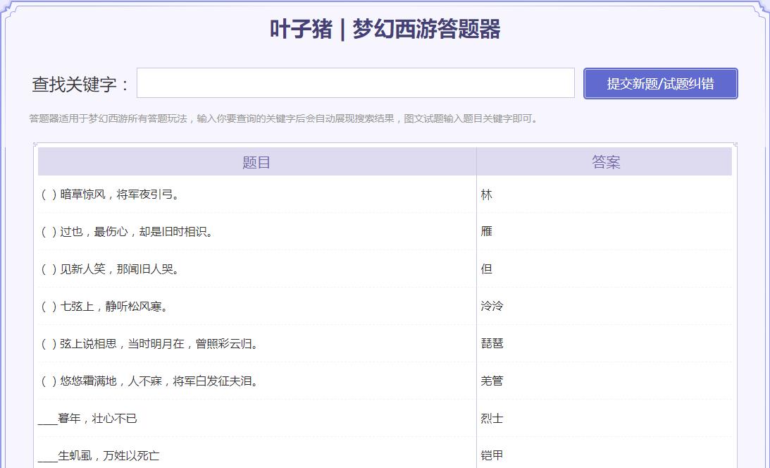 梦幻西游科举答题器叶子猪下载2020网页版