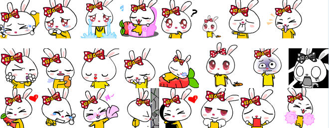 乐乐兔可爱qq表情10