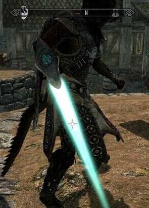 上古卷轴5炫酷光剑mod绿色版10