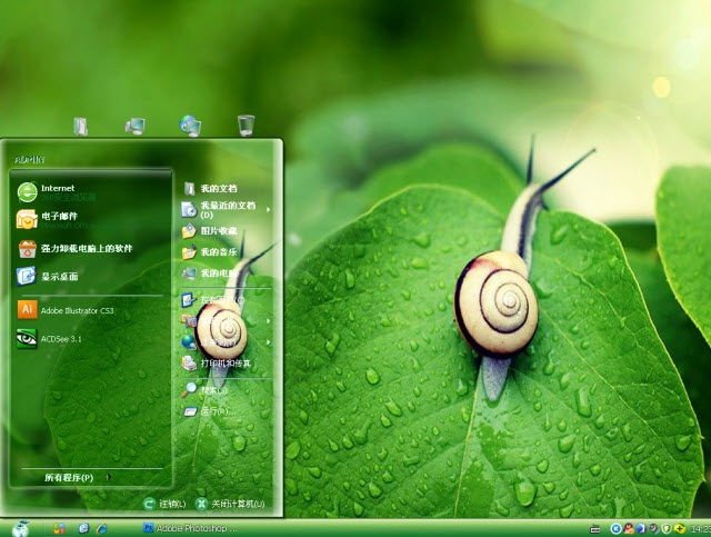 雨后蜗牛电脑主题 xp版 1.0