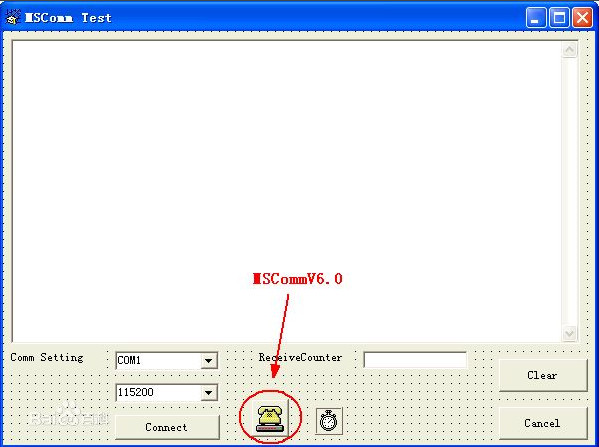 how to send to the serial port by using mscomm32.ocx