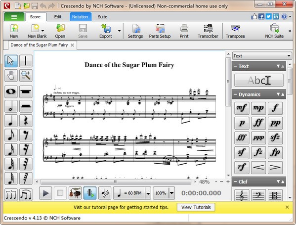 crescendo music notation free download