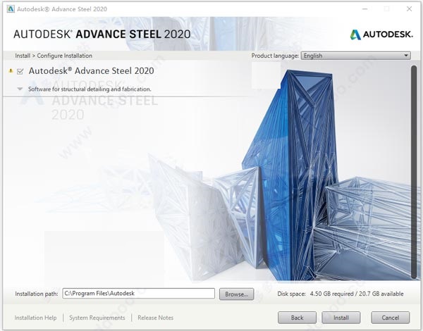 autodesk advance steel 2020 still installed